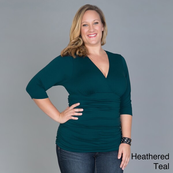 ruched tops plus size