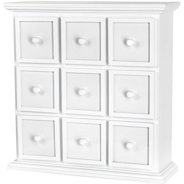 Shop Fashion Furnishings 9 Drawer White Apothecary Chest Free