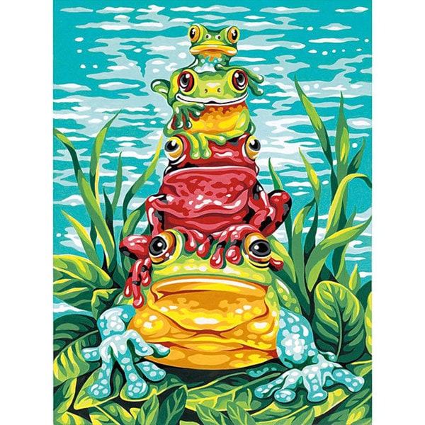 Dimensions Frog Pile up Paint By Number Kit (9 x 12)   12543508