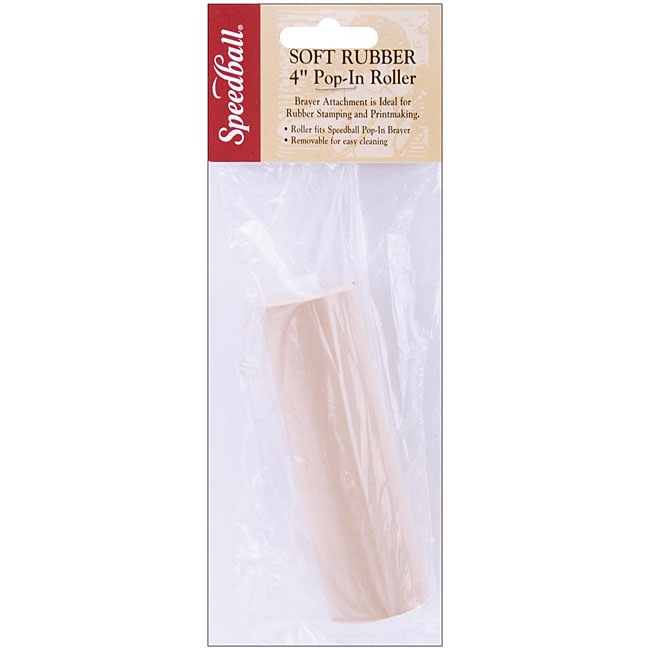 Speedball 4 inch Pop in Soft Rubber Replacement Brayer Roller