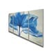 preview thumbnail 7 of 7, Hand-painted 'Blue Flower' Gallery-wrapped 3-piece Art Set