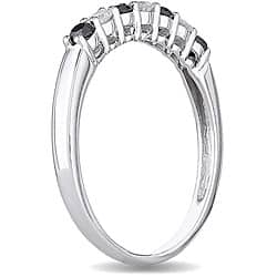 Miadora 10k Gold 1/2ct TDW Black and White Diamond Ring