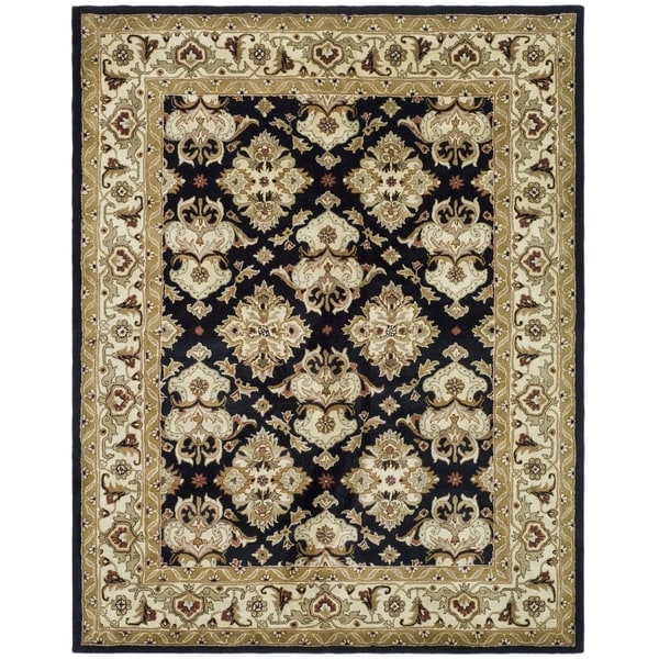 Safavieh Handmade Heritage Timeless Traditional Black/ Ivory Wool Rug - 9'-6" x 13'-6"