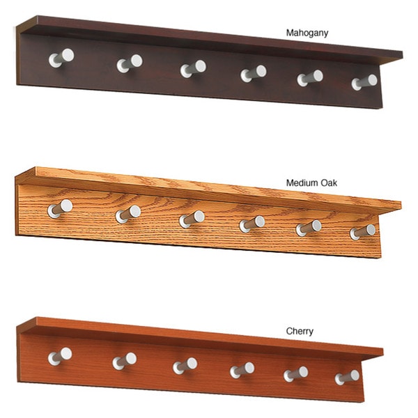 Safco Contempo 6 Hook Wood Wall Rack  ™ Shopping   The