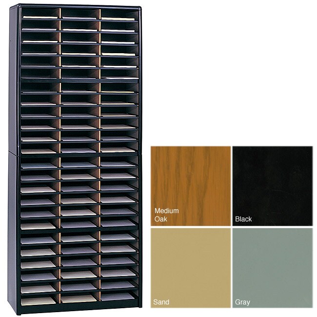 Safco Value Sorter 72 Compartment,Lit. Org., BlackBL, GrayGR, Medium