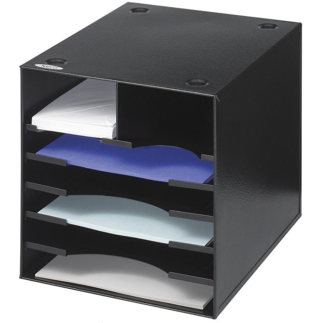 Safco Desktop Black 7 compartment Organizer