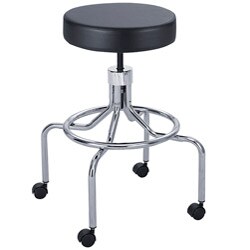 Safco Black Manual High Base Lab Stool - Free Shipping Today ...