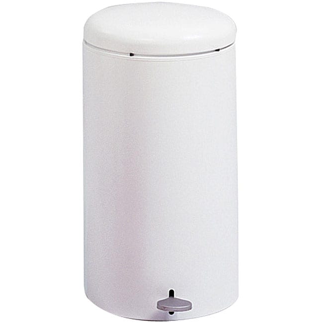 Safco Safco 7 gallon Round Step on Receptacle White Size 7 9 Gallons