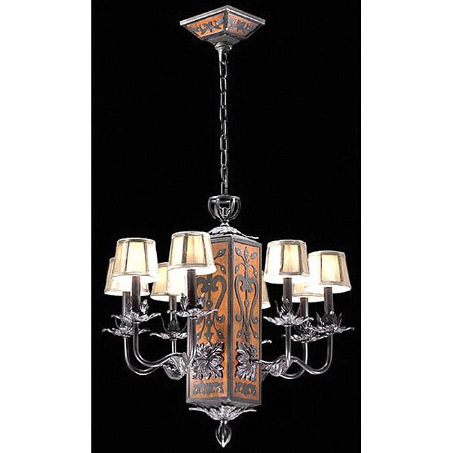 Loire Valley 8-light Iron Aged Oak Chandelier