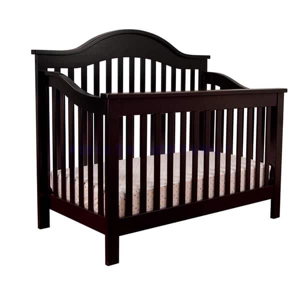 DaVinci Jayden 4in1 Convertible Crib with Toddler Rail in Ebony Bed