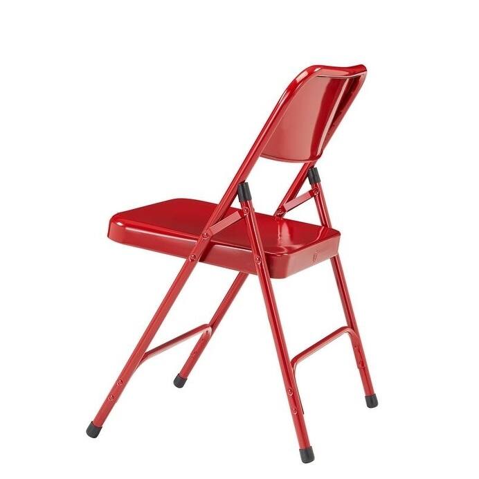 NPS Premium Steel Red Folding Chairs (Pack of 4)