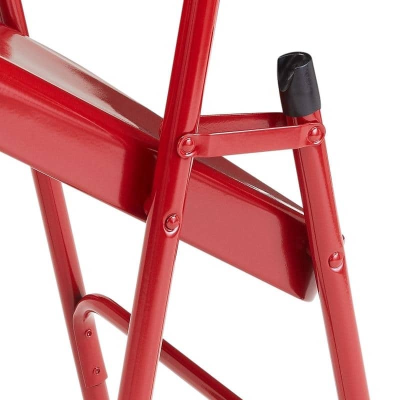 NPS Premium Steel Red Folding Chairs (Pack of 4)