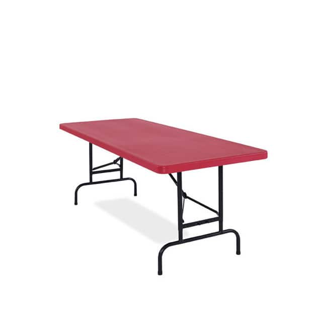 NPS Resin 72-inch Adjustable-height Folding Table - Red