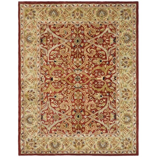 Safavieh Handmade Heritage Timeless Traditional Red/ Gold Wool Rug - 9'-6" x 13'-6"
