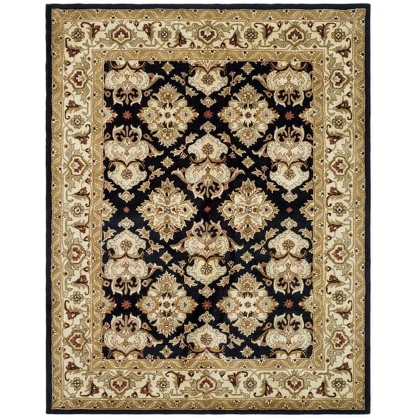 Safavieh Handmade Heritage Timeless Traditional Black/ Ivory Wool Rug - 7'-6" x 9'-6"