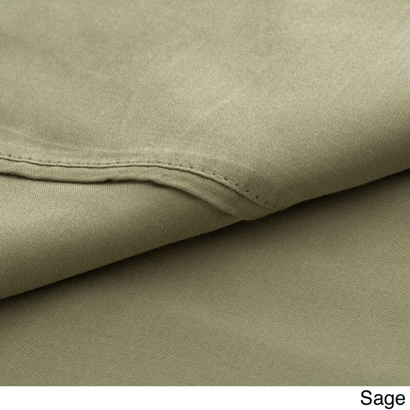 Egyptian Cotton 300 Thread Count Solid Bed Sheet Set by Superior - Twin XL- Sage- NA