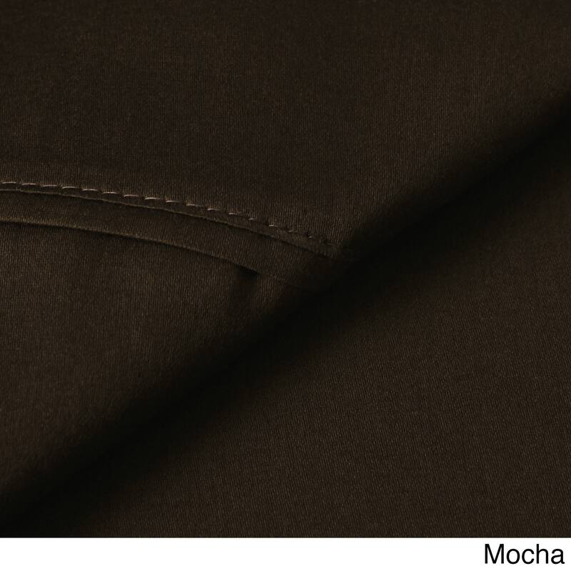 Egyptian Cotton 300 Thread Count Solid Bed Sheet Set by Superior - Full- Mocha- NA