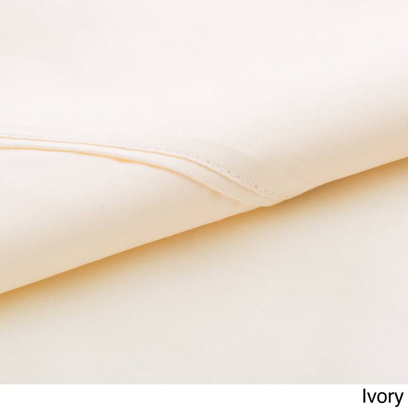 Egyptian Cotton 300 Thread Count Solid Bed Sheet Set by Superior - Twin XL- Ivory- NA