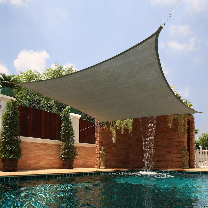 Bayville Large Square Sail Sun Shade by Havenside Home - Silver