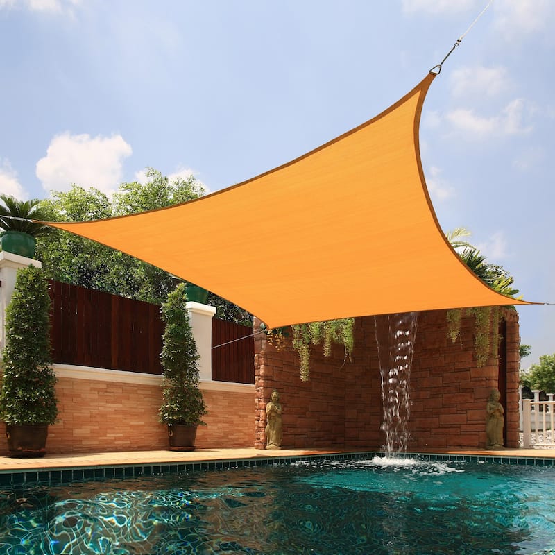 Bayville Large Square Sail Sun Shade by Havenside Home - Yellow