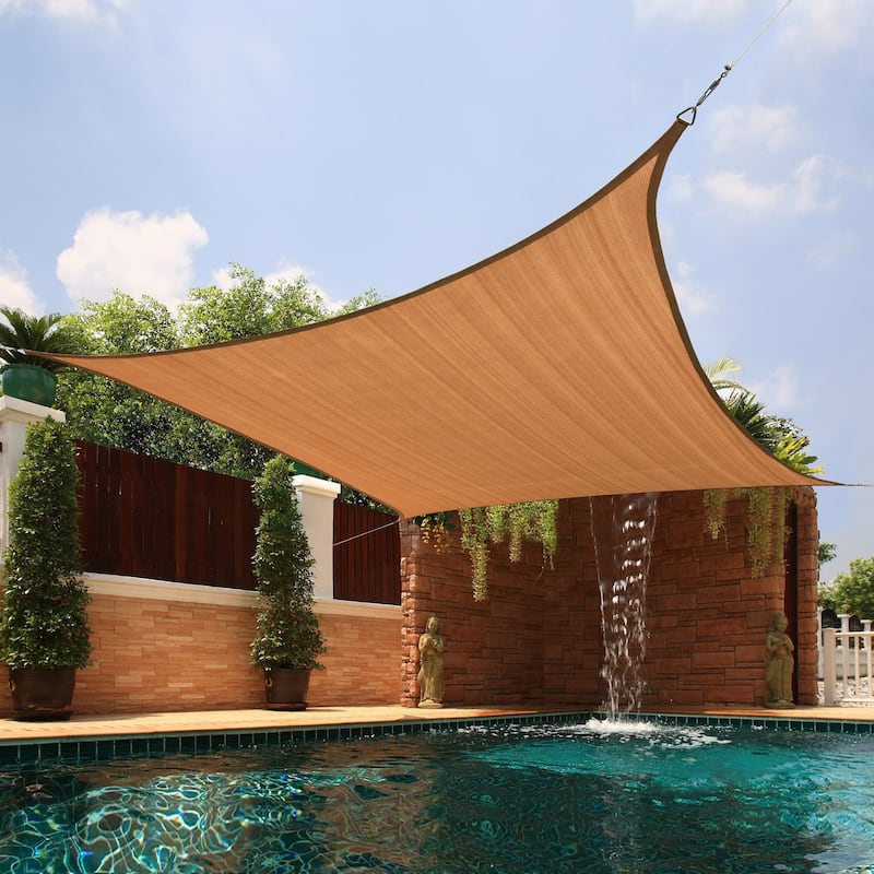 Bayville Large Square Sail Sun Shade by Havenside Home - Beige