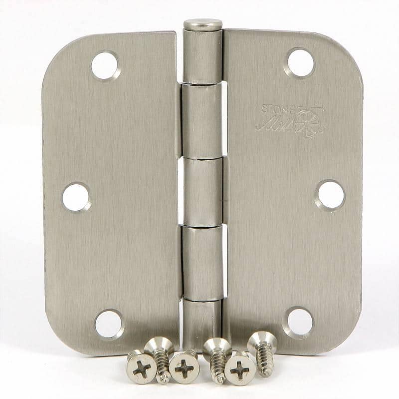 Stone Mill 3.5-inch Satin Nickel Door Hinges (Box of 2)