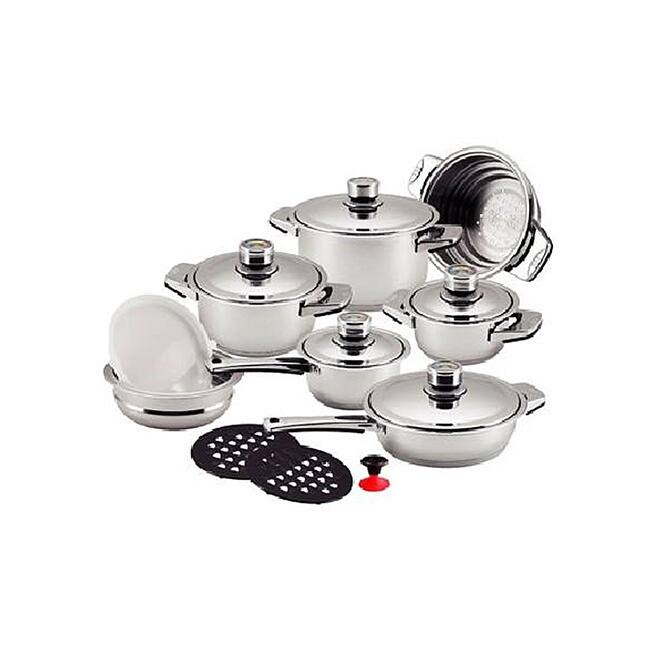 Millerhaus 16-piece 7-layer 18/10 Stainless Steel Cookware Set