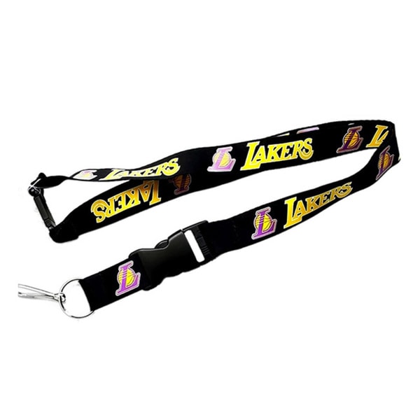 Los Angeles Lakers Black Keychain/ ID Lanyard