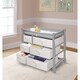 preview thumbnail 17 of 19, Sleigh Style Baby Changing Table with Six Baskets Gray/White Baskets