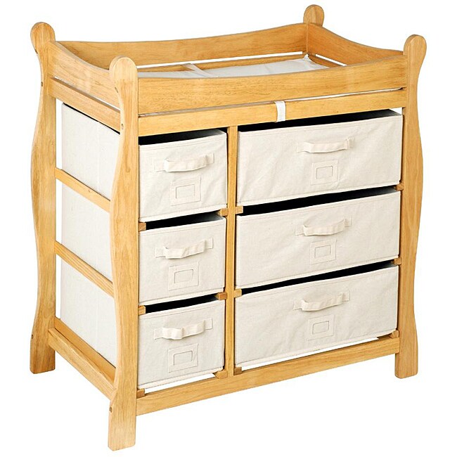 Badger Basket Natural 6-basket Changing Table