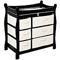 Badger Basket Black 6-basket Baby Changing Table