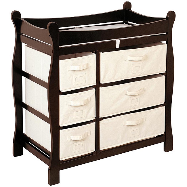 Badger Basket Espresso 6-basket Baby Changing Table