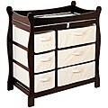Badger Basket Espresso 6-basket Baby Changing Table