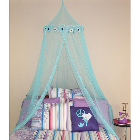 Blue Daisy Bed Canopy