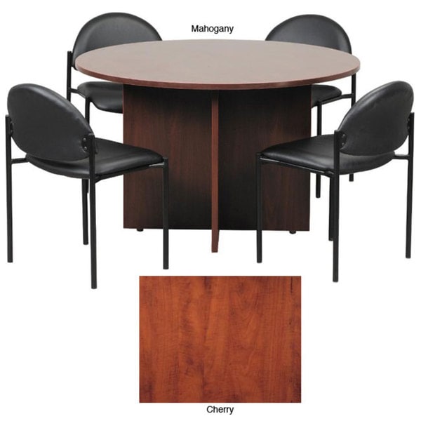 Boss 42-inch Conference Table and Stackable Chair Set