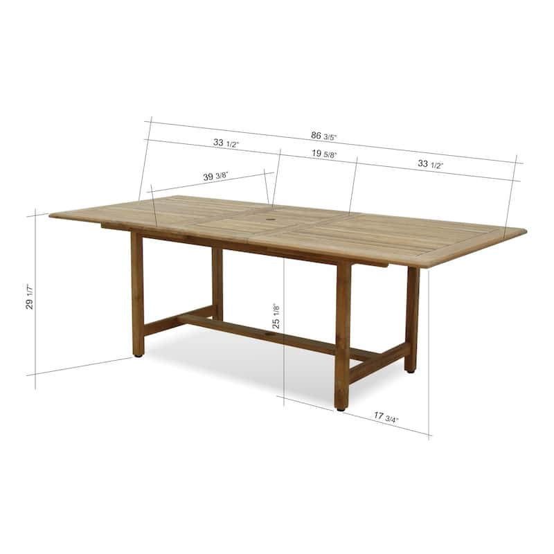 11-piece Teak Dining Set with Armchairs - 11 Piece