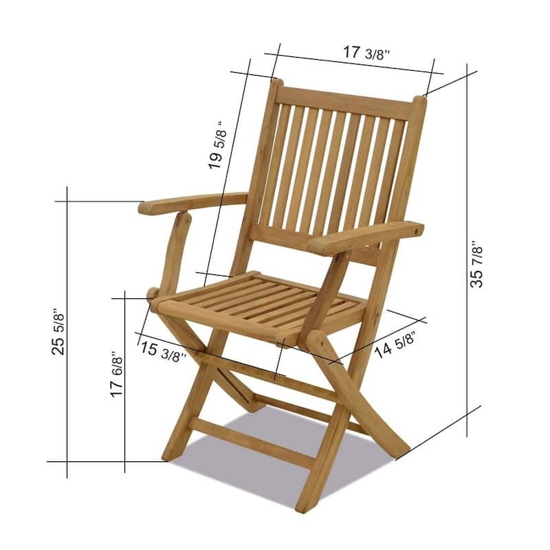 Amazonia Teak 11 piece Toulon Deluxe FSC Certified Teak Outdoor Patio Dining Set - 11 Piece