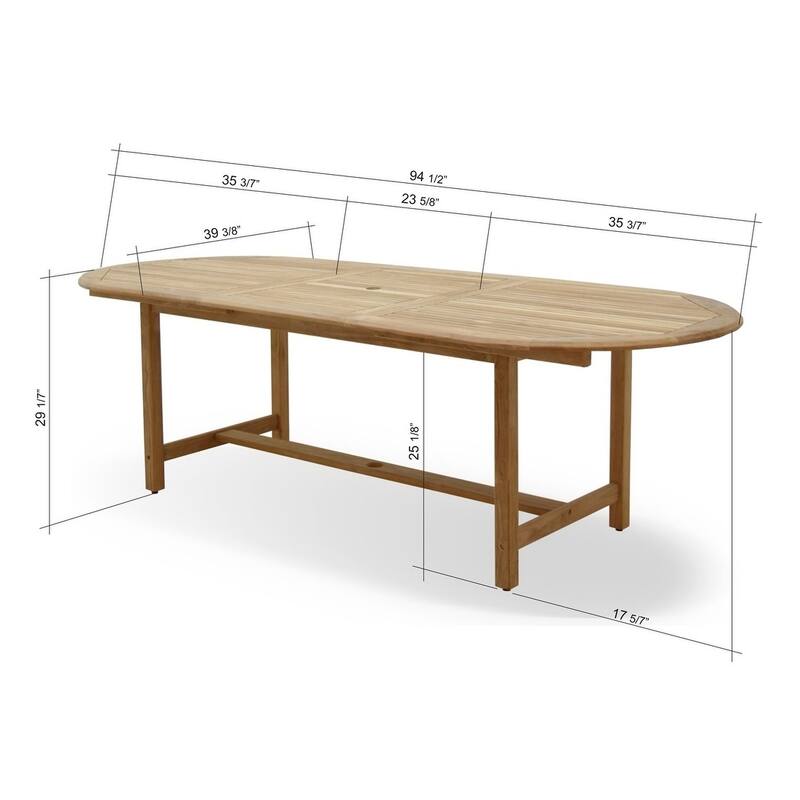Amazonia Teak 11 piece Toulon Deluxe FSC Certified Teak Outdoor Patio Dining Set - 11 Piece