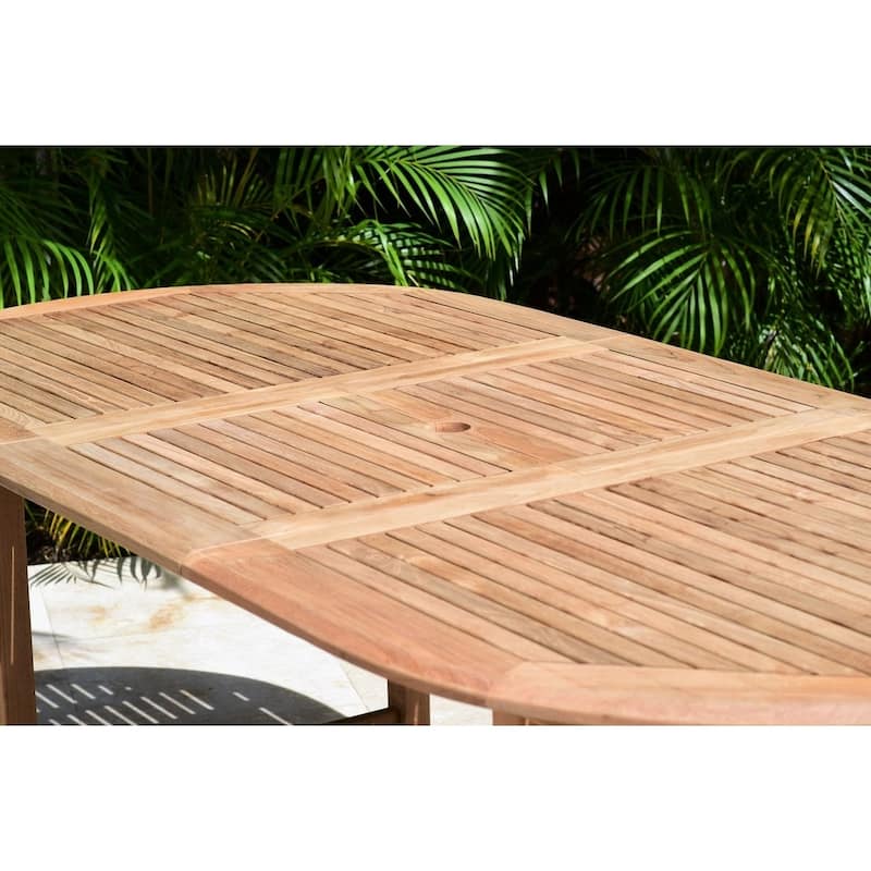 Amazonia Teak 11 piece Toulon Deluxe FSC Certified Teak Outdoor Patio Dining Set - 11 Piece