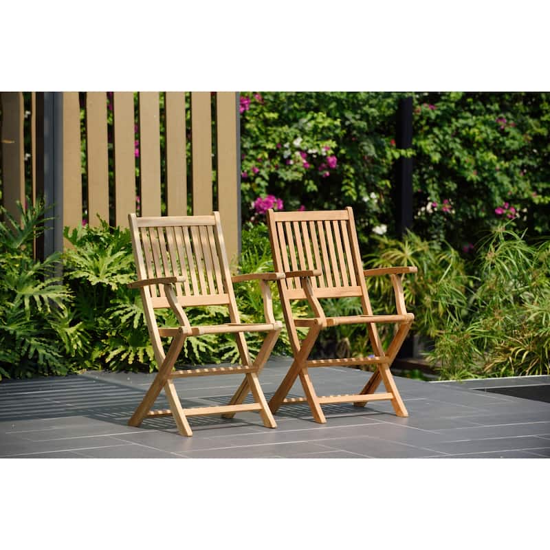 Amazonia Teak 11 piece Toulon Deluxe FSC Certified Teak Outdoor Patio Dining Set - 11 Piece