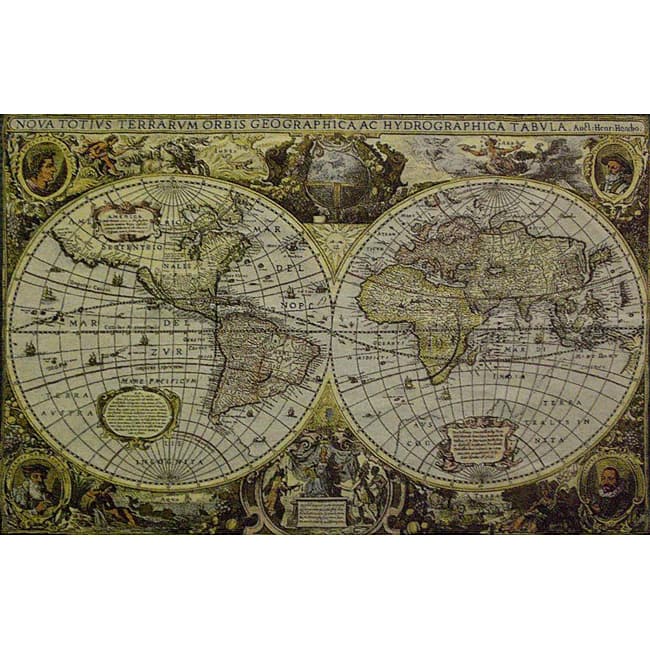 World Map Wall Tapestry