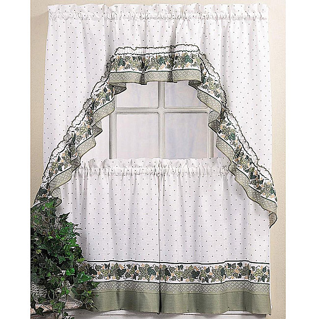Cottage Ivy 36 inch Tier Curtain/ Swag Set
