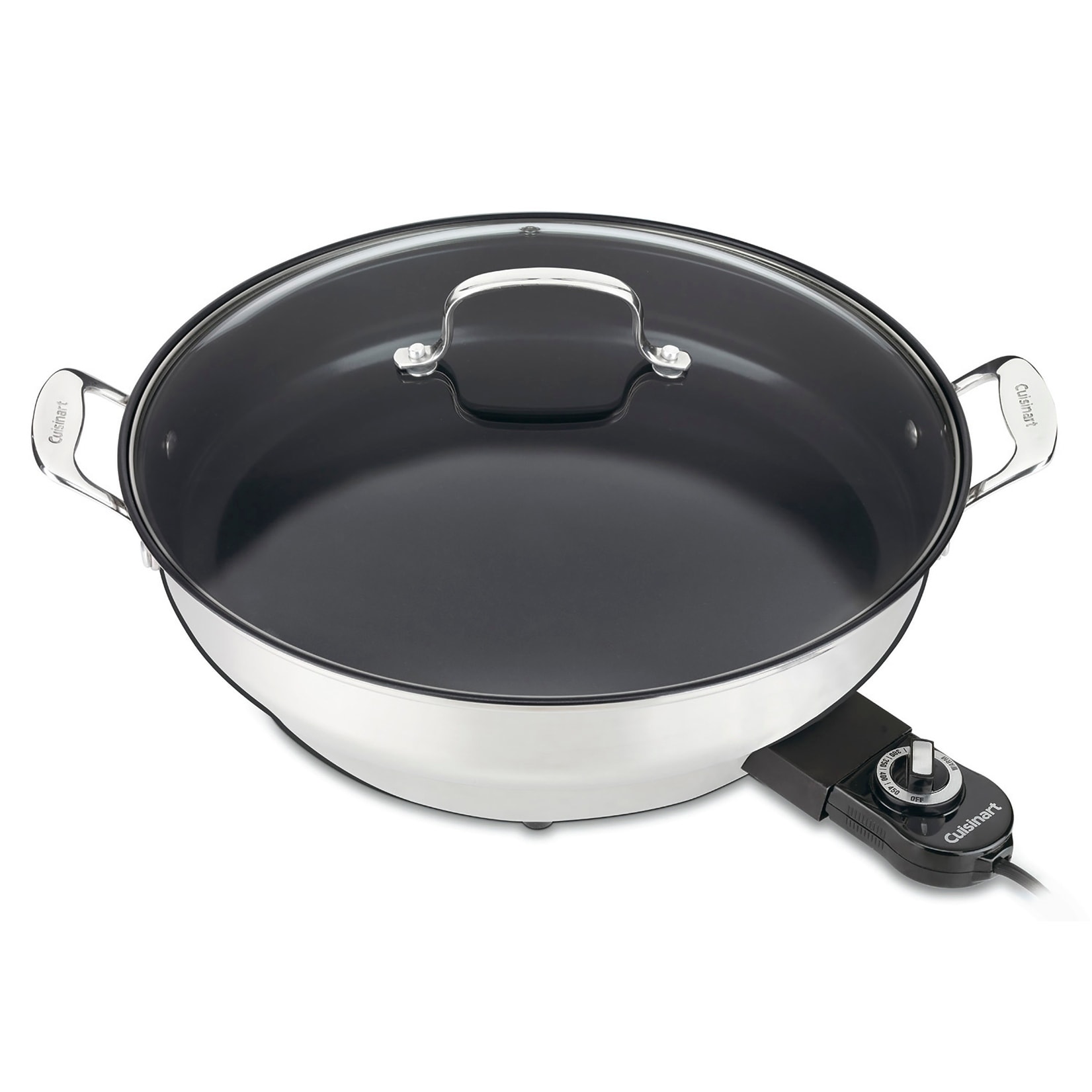 Stainless Steel and Nonstick Surface Skillet 7 Quart 1800 Watts