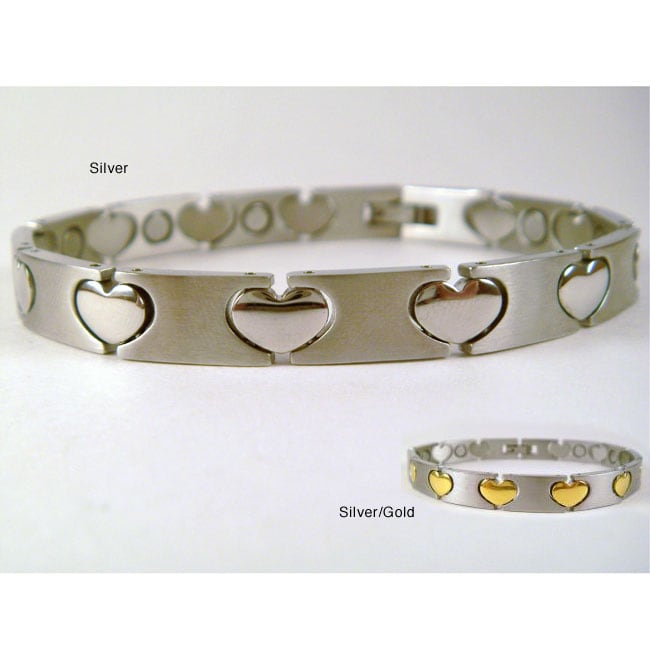 Magnetic Silver Hearts Bracelet