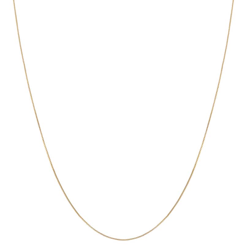 Fremada 18k Yellow Gold Box Chain (16, 18 or 20 inches)