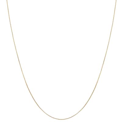 Fremada 18k Yellow Gold Box Chain (16, 18 or 20 inches)