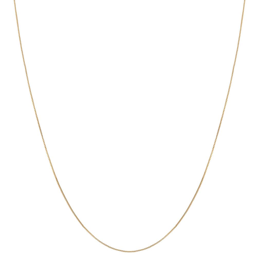 Fremada 18k Yellow Gold Box Chain (16, 18 or 20 inches)