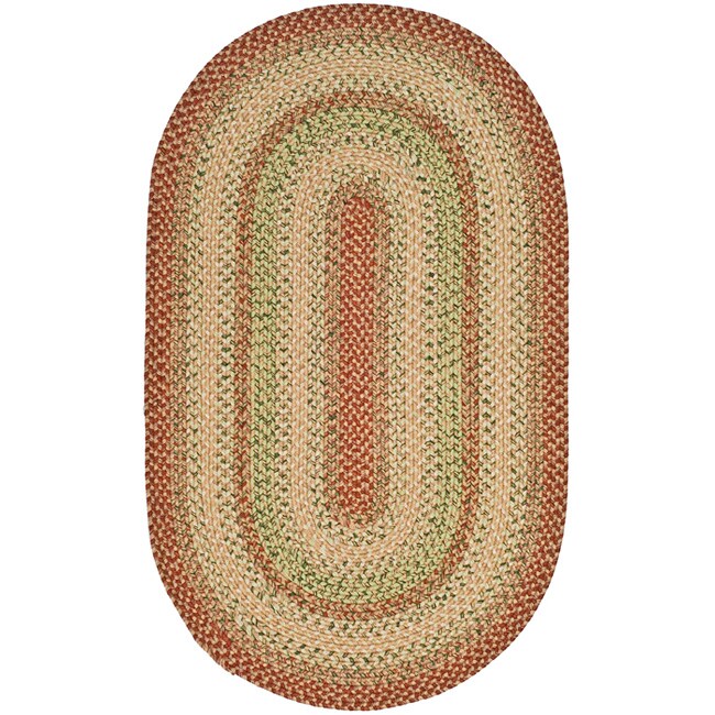 Safavieh Handwoven Contemporary Indoor/Outdoor Reversible Multicolor Braided Rug - 3' x 5' oval