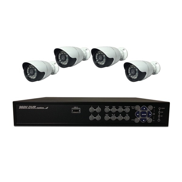 Aposonic A BR1B4 C250 4CH 960H Video/Audio Input DVR with 4x 700 TVL Cameras & 500GB Aposonic Security Systems