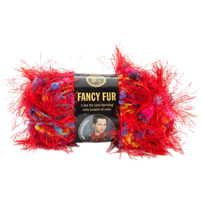 Lion Brand 'Fancy Fur' Rainbow Red Yarn - Bed Bath & Beyond - 4685397